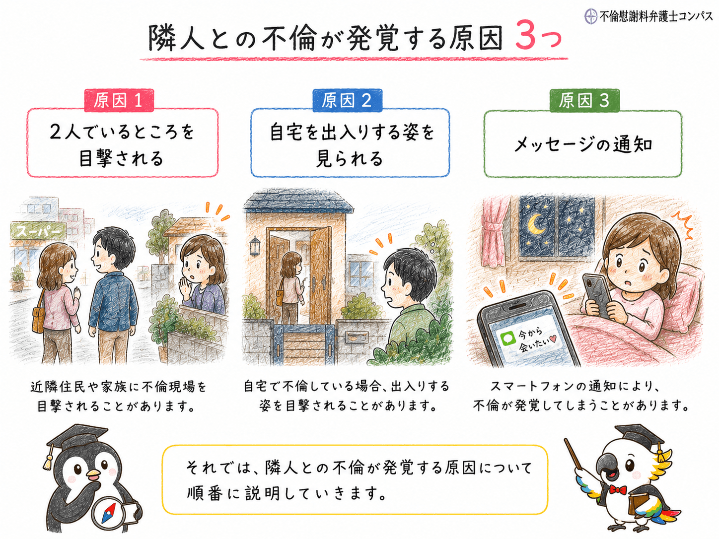 ２章　隣人との不倫が発覚する原因３つ